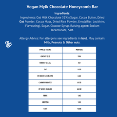 Vegan Mylk Chocolate Honeycomb Bars 15 x 30g